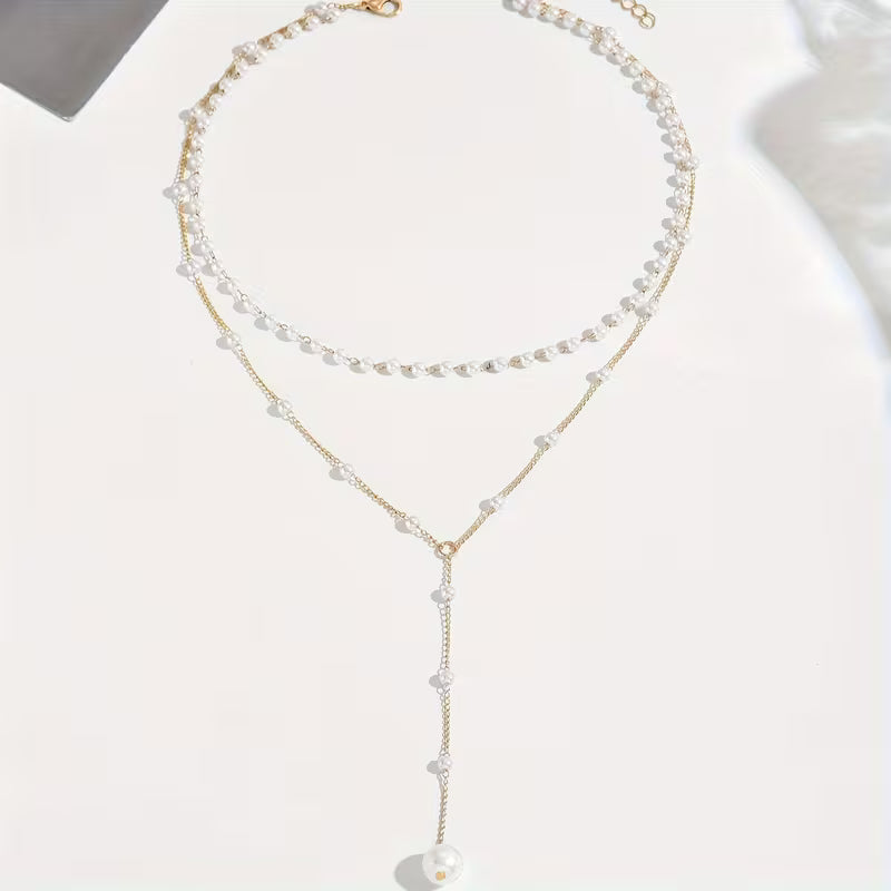 Refined Double-Layer Tassel Necklace