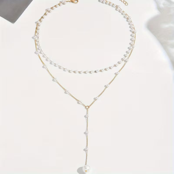 Refined Double-Layer Tassel Necklace