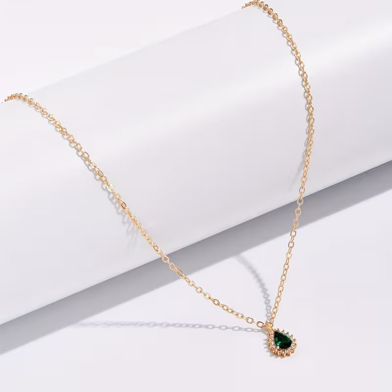 Emerald Drop Luxe Necklace