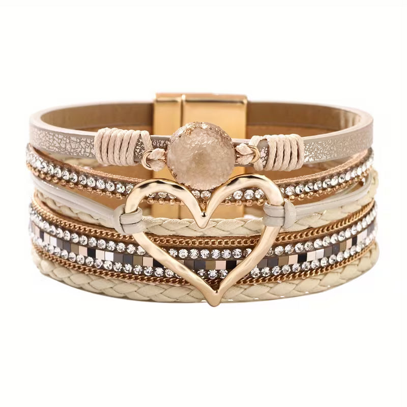 Boheme Heart Luxe Multi-Layer Bracelet