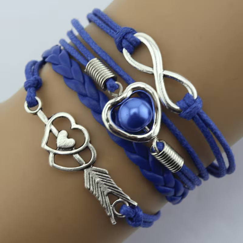 Cupid’s Bow Retro Heart Multi-Layer Bracelet