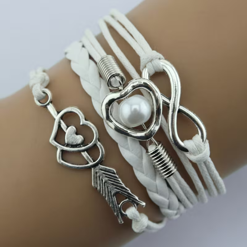 Cupid’s Bow Retro Heart Multi-Layer Bracelet