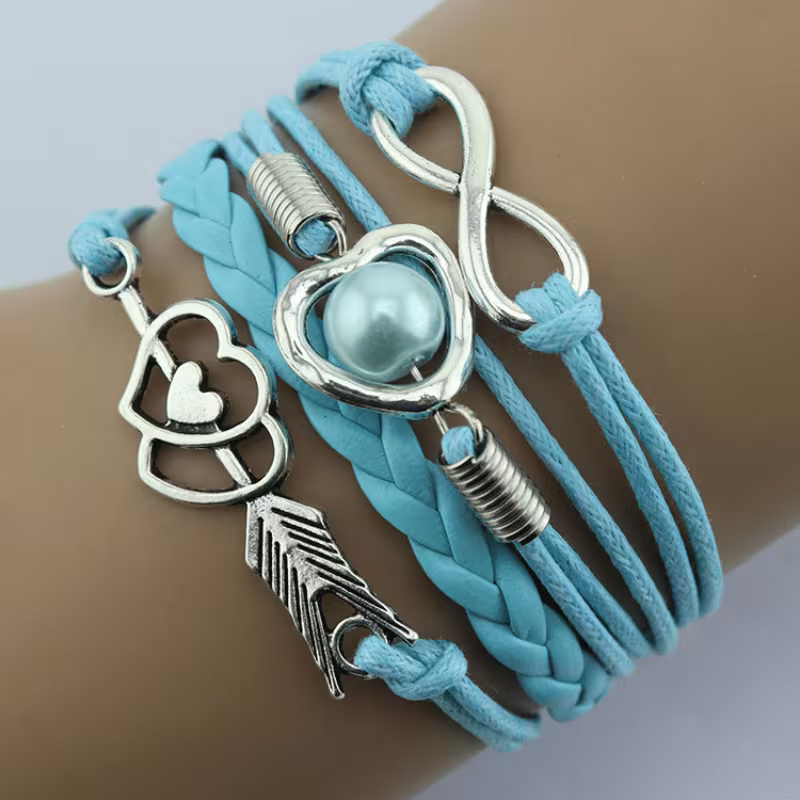 Cupid’s Bow Retro Heart Multi-Layer Bracelet