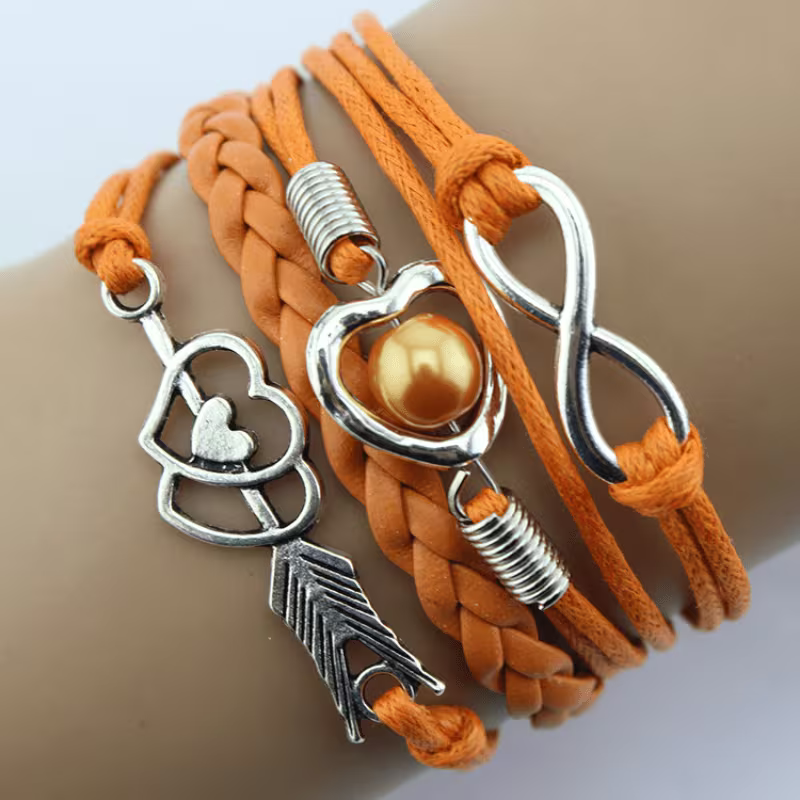 Cupid’s Bow Retro Heart Multi-Layer Bracelet