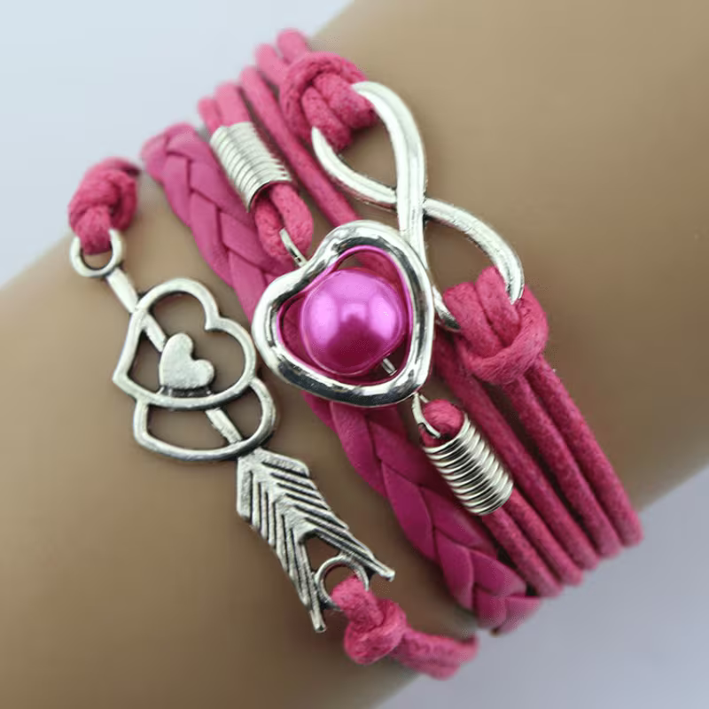Cupid’s Bow Retro Heart Multi-Layer Bracelet