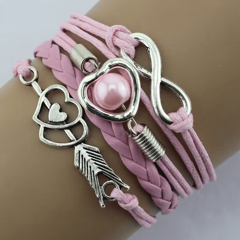 Cupid’s Bow Retro Heart Multi-Layer Bracelet