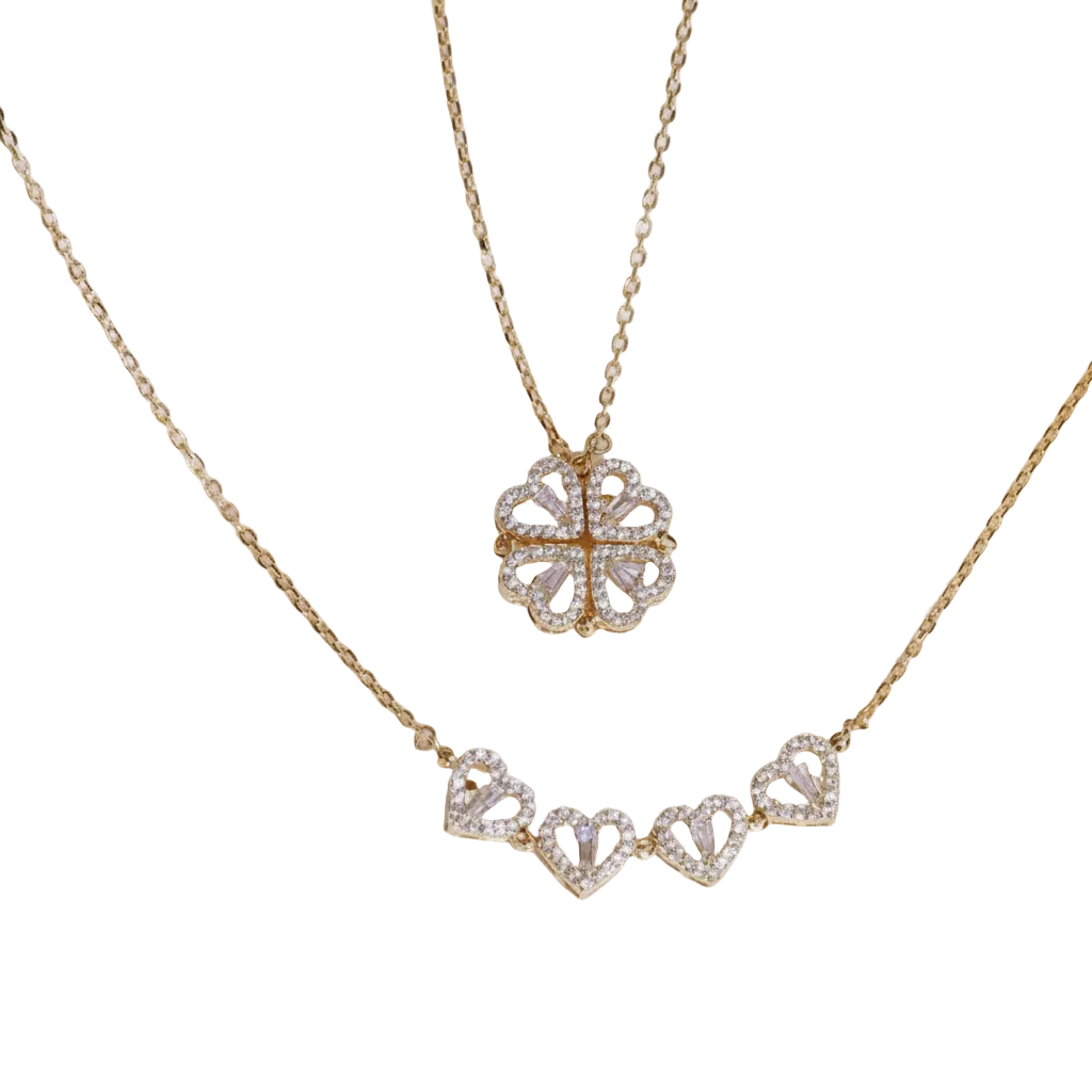 Trinity Clover Luxe Necklace (3-Tone Edition)