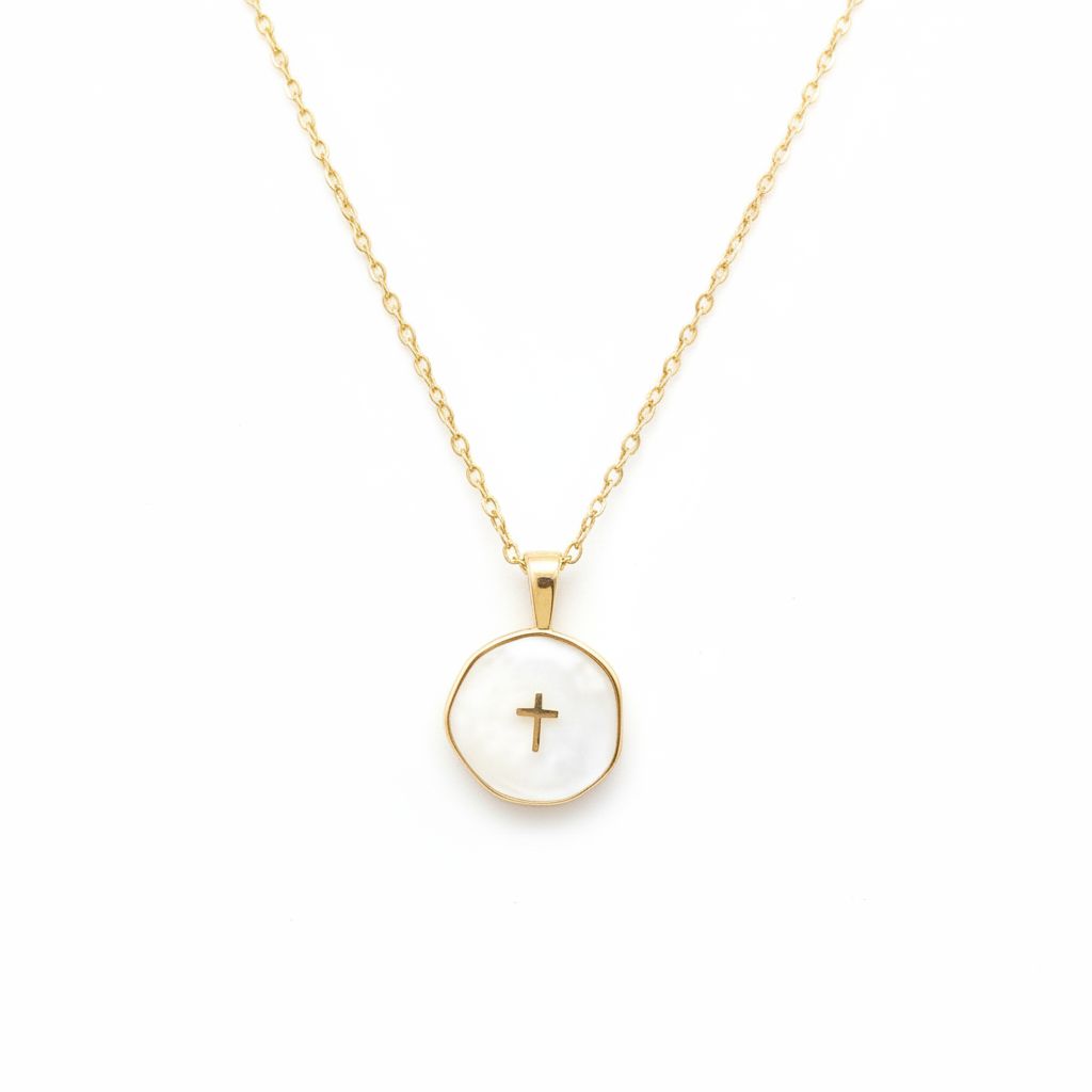 Lumi Cross Enamel Necklace