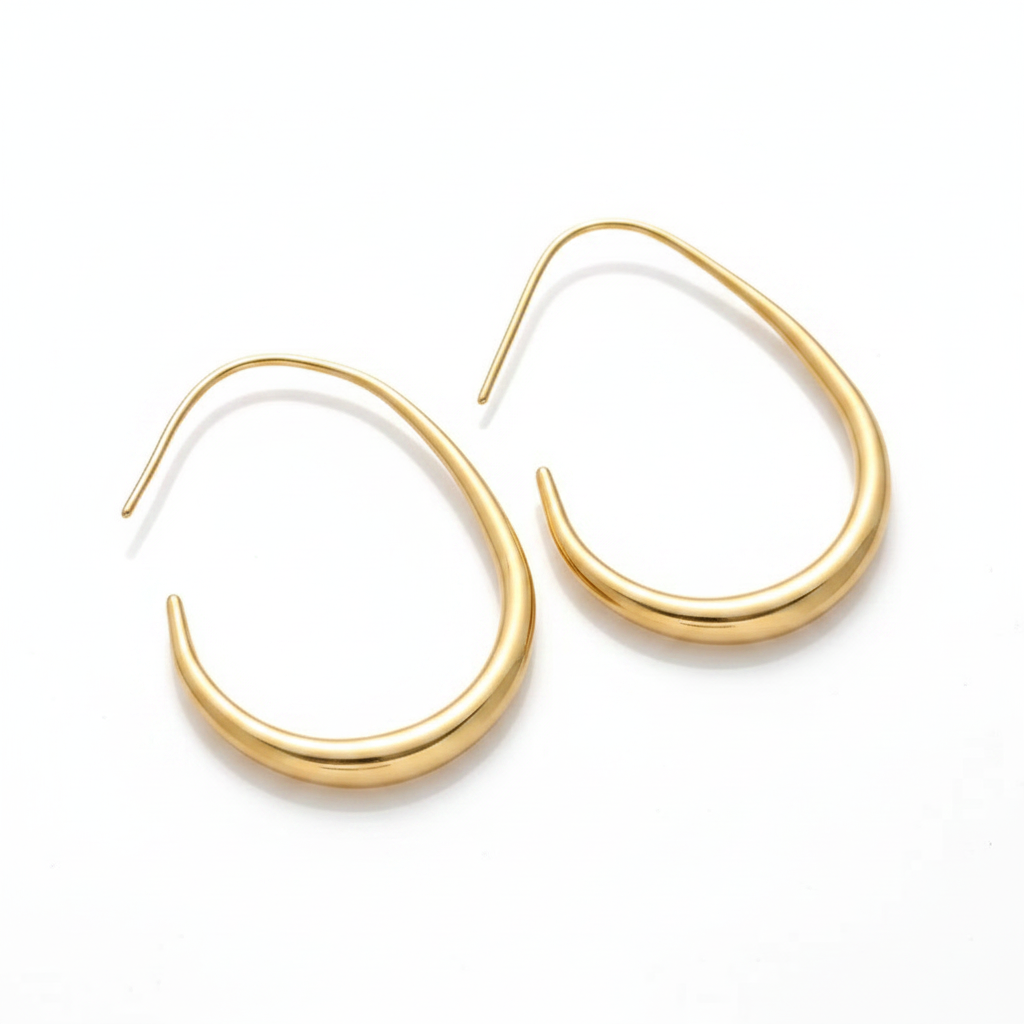 Timeless Elegance Teardrop Hoop Earrings