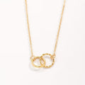 Elegant Double Circle Collarbone Necklace