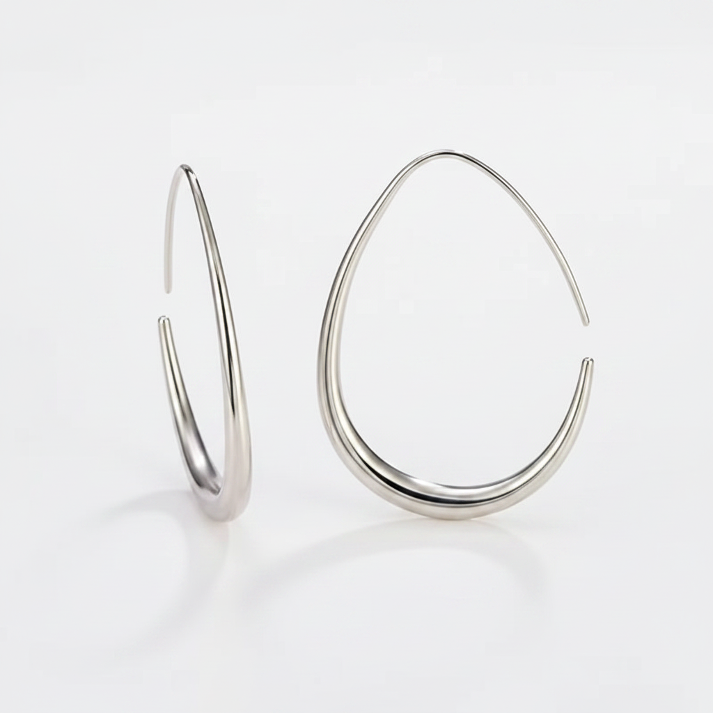 Timeless Elegance Teardrop Hoop Earrings