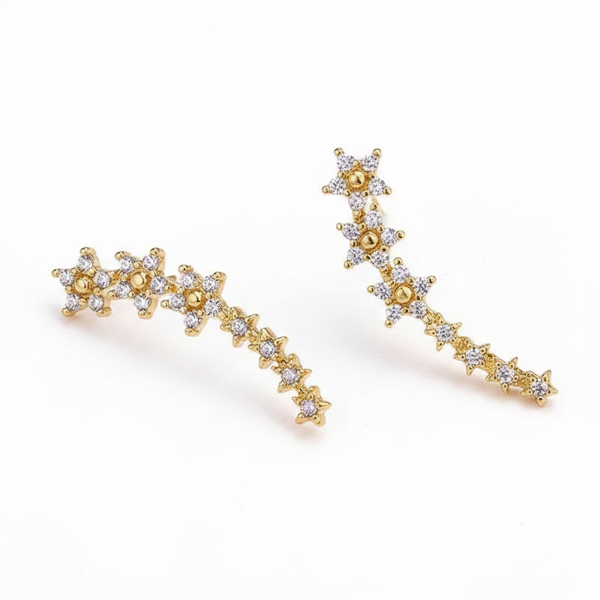 Éclat Floral Sequin Stud Earrings