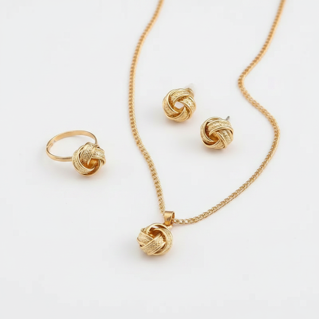 Eternal Orbit™ Hollow Knotted 3D Ring Jewelry Set