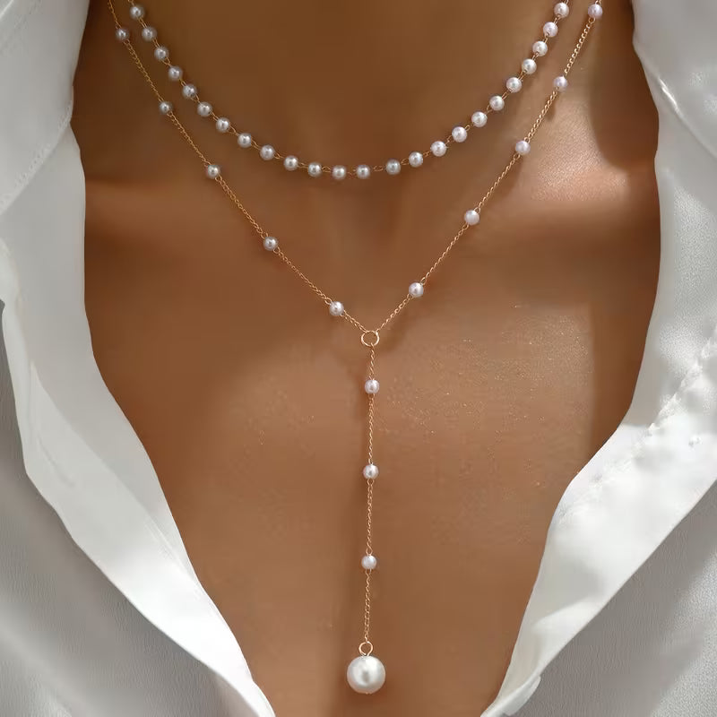 Refined Double-Layer Tassel Necklace