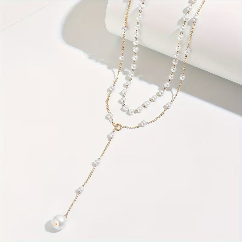 Refined Double-Layer Tassel Necklace
