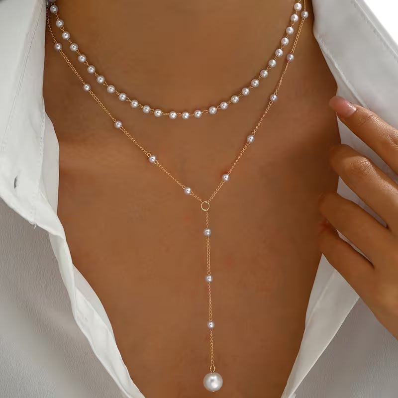 Refined Double-Layer Tassel Necklace